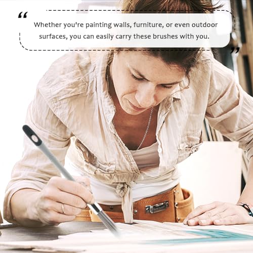 Small Paint Brush, 5pcs Trim Painting Tool, Touch Up Paint Brushes for Walls, Edge Painting Tool, Round Paint Brush for House Wall Corners Edges, Trim Paint Brushes