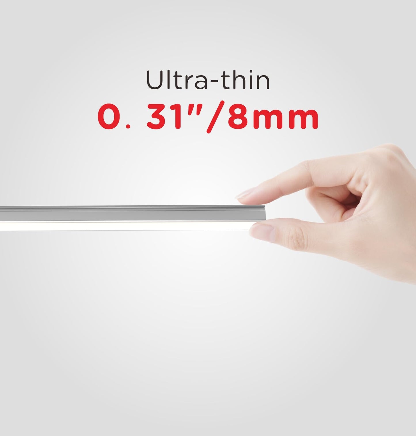 Leetdud Under Cabinet Lighting Plug in, 20 Inch 2 Pcs Kitchen Counter Lights, 4000K Super Bright 1280LM,16W Ultra Thin Led Underabinet Light Bar for Cupboard,Shelf,Sink,Workbench