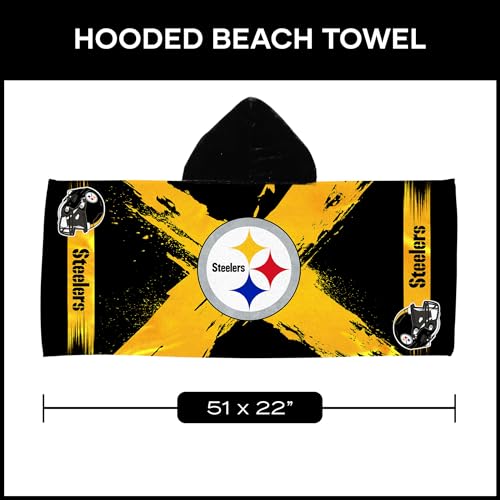 Pittsburgh Steelers Youth Hooded Microfiber Towel - 22" x 51"