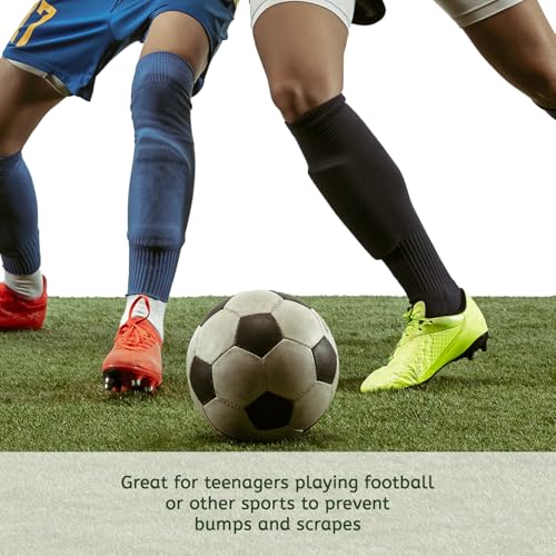 Mini Soccer Shin Guards for Kids - 2 Pairs (10-12 Years)