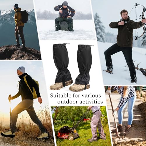 Waterproof Garden Trimming Leg Chaps - Black Gaiters for Men & Women