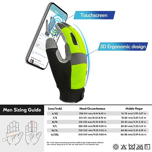 Vgo... 1Pair 5¡É/41¡ÆF Winter Work Gloves Men, Cold Weather Waterproof Safety Work Gloves,Cold Storage or Freezer Glove