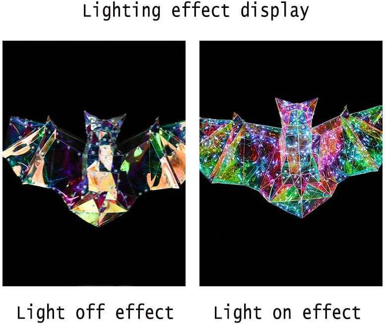 Spooky Ghost LED Lights - 2 Pcs Prismatic Iridescent Halloween Decorations for Indoor Use