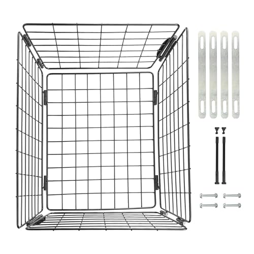 WEEROCK Folding Large Capacity Steel Tricycle Rear Basket for 20-26 Inch Bikes, Black