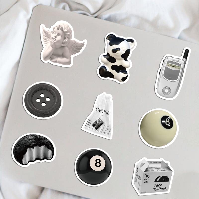 Vintage Black & White Stickers - 61 Vinyl Decals for Laptops & More
