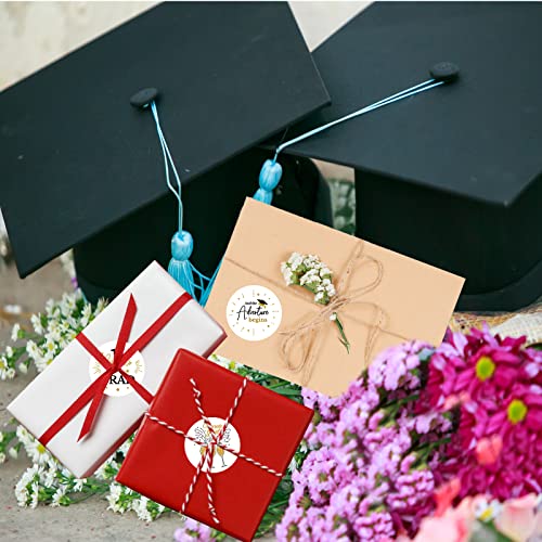 360 PCS Class of 2026 Graduation Stickers - 1.18 Inch Black & Gold Labels