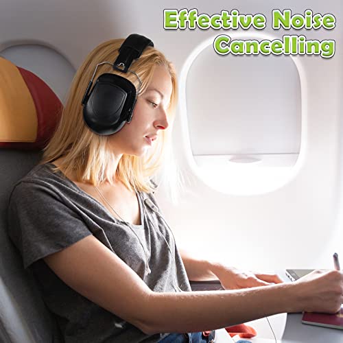 4 Pack NRR 28dB Safety Ear Muffs, Foldable Noise Reduction Safety Ear Protection Adult Noise Cancelling Earmuffs for Shooting