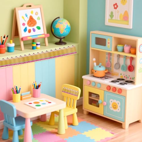 59 Ft Pencil Classroom Bulletin Border Roll, Self-Adhesive Pencil Paper Die Cut Cutouts Board Trims Back to School Bulletin Board Decor for School Office Blackboard