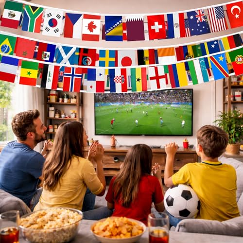 48 Countries Flag Banner for World Cup 2026 Decorations