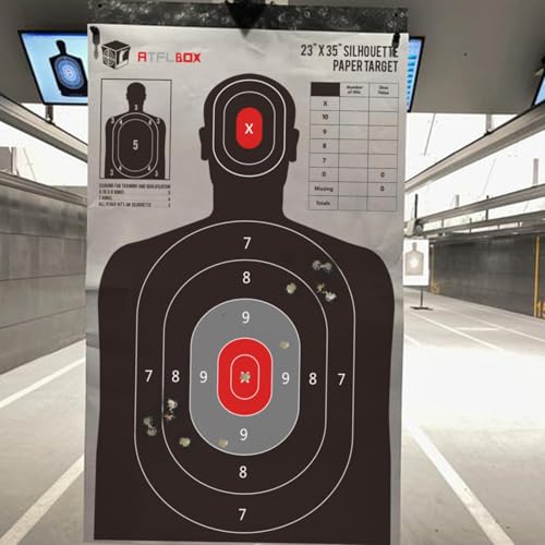 10 Pack Silhouette Paper Targets - 23x35 Inch for Shooting