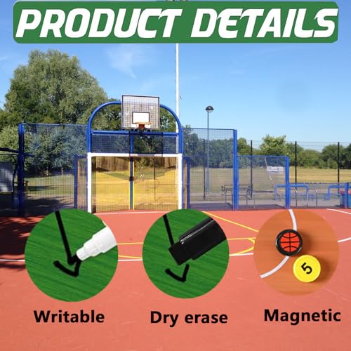 Sanxiyu Double-Sided Magnetic Basketball & Soccer Coaching Board - 16x11 Inches
