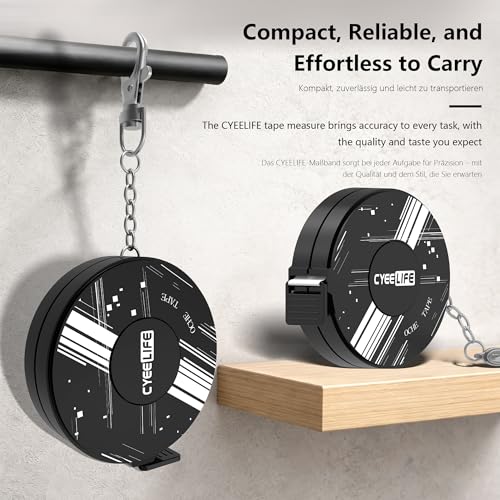 Retractable Dartboard Oche Tape Measure - 3m with Metal Ring
