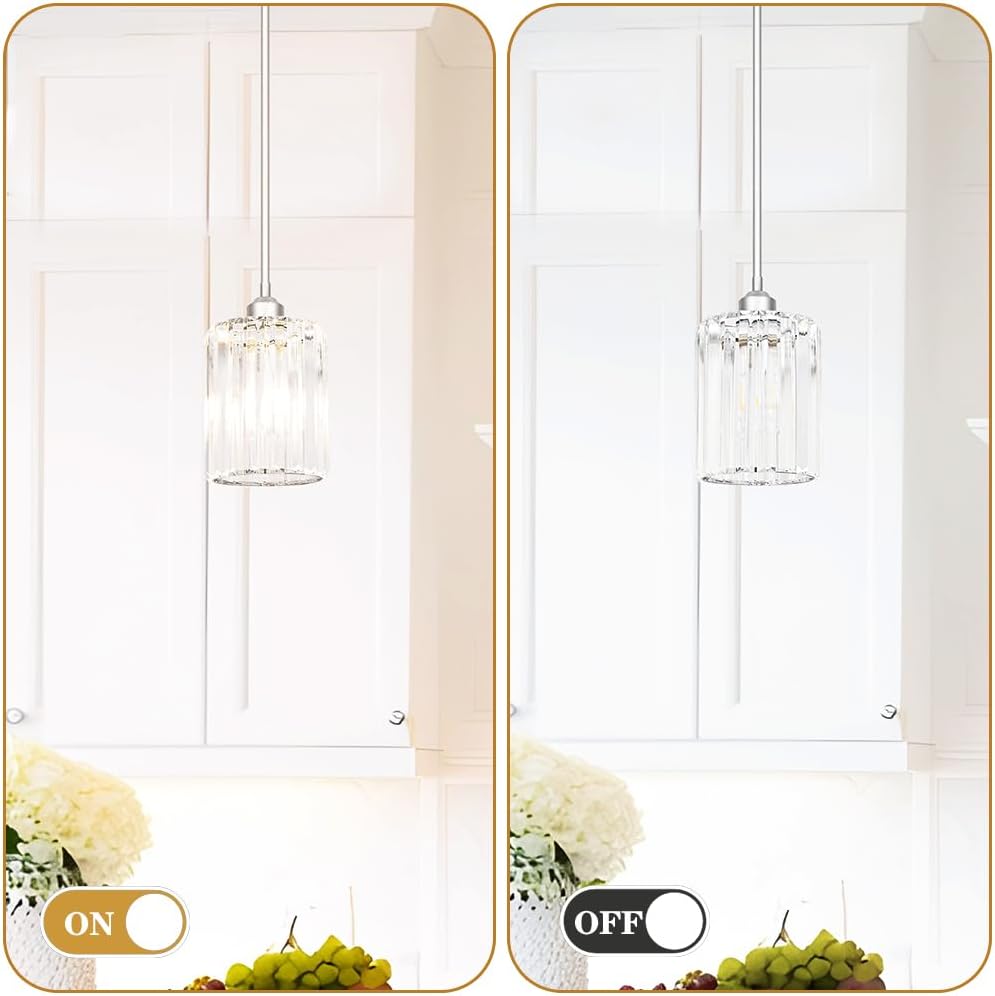 Modern Gold Crystal Ceiling Light Fixture - 11-Inch Semi Flush Mount Chandelier for Kitchen & Entryway