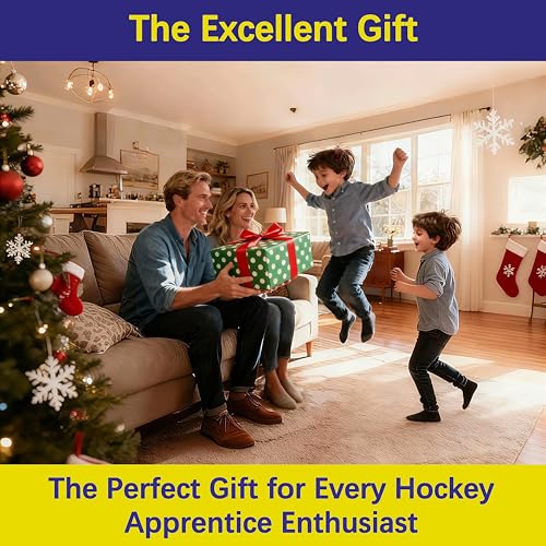 Indoor Mini Knee Hockey Set - Complete 9x8ft Rink with Goals & Sticks