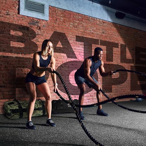 Yes4All 1.5 Inch Battle Rope No Cover - 30ft Professional Strength Training Rope