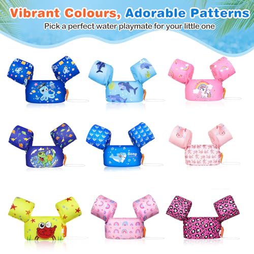 MoKo Pink Unicorn Baby Swim Arm Bands 20-50 Lbs Kids Floaties Vest