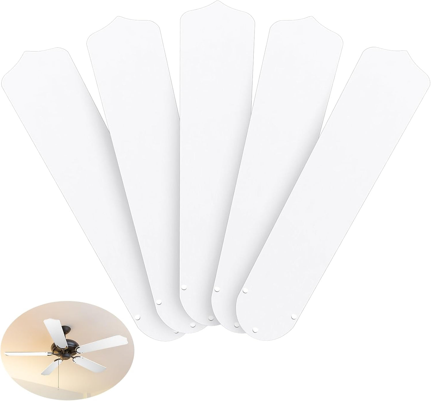 42-Inch Waterproof Replacement Fan Blades - 5 Pcs for Indoor/Outdoor Ceiling Fans