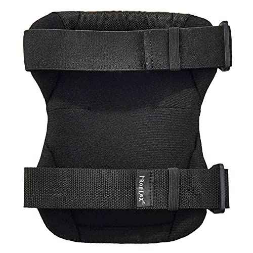 Ergodyne ProFlex 335 Slip Resistant Rubber Cap Knee Pads, Black, Buckle Closure