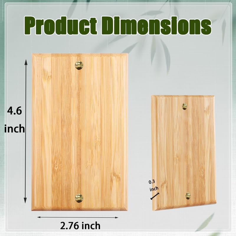 1PC Solid Wood Light Switch Plate Blank Wall Plate Light Switch Cover Quality Raw Wooden Switch Plate Decorative Wall Plate Bamboo Single Toggle