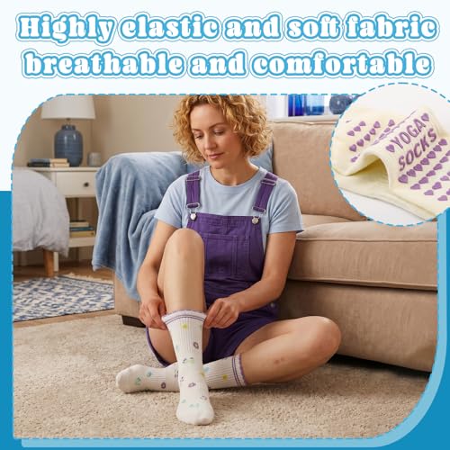 Ruffle Grip Socks for Women - Pastel Sweet Series (8 Pairs)
