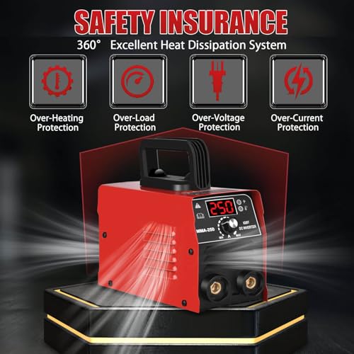 GNI Super MINI Welding Machine, 250Amp 20PCS Rods Stick Welder Machine, Portable ARC Welder Machine 110V, Hot Start Arc Force Anti-Stick Welder for Beginner with Welding Gloves