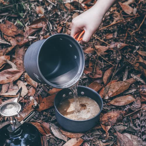 Fire-Maple Camping Pot & Stove Set with Windshield - Foldable Backpacking Cookware