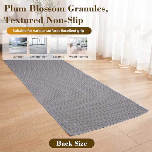 Non Slip Yoga Mat Towel with Silicone Grip Dots - 72 x 24 inches