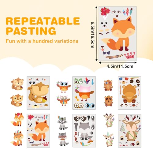 Woodland Creatures Stickers - 30 Pack Party Supplies