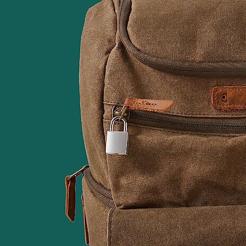 Small Aluminum Locks with Keys, 3/4-Inch Body Width Mini Locks with Same Key for Briefcase, Boxe, Lockers, Luggage,Backpack, 12 Pack