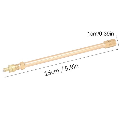 Tubeless Tire Valve Replacement, Vacuum Tubeless Tire Valve Stems with Tire Valve Extension Adaptor Electric Scooter Wheel Gas Valve Accessory Fit for M365/PRO Scooter, Copper Color