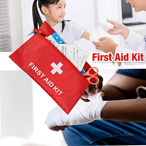 12 Pack Mini First Aid Pouches - Waterproof Emergency Bags 6.3x4.3 inch
