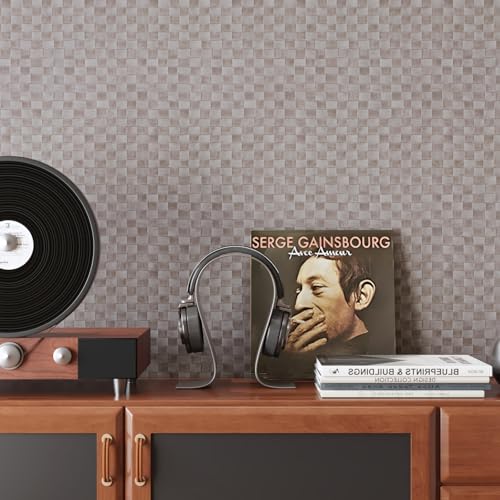 CRE8TIVE Non-Textured Rattan Wallpaper Peel and Stick Taupe Grey Faux Woven Pattern Rattan Contact Paper for Cabinets Dresser Nightstand Cane Weaving Wallpaper Vinyl Roll for Bedroom Bathroom 12"x80"