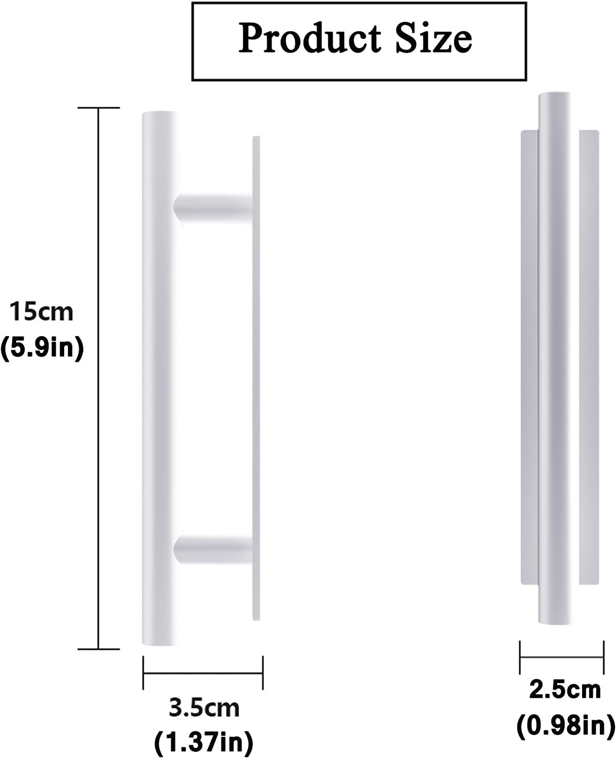 kwa heri 8 Pack Self-Stick Push Pull Helper White Hidden Cabinet Handle ABS Plastic Door Window Wardrobe Handle Instant Cabinet Drawer Furniture Handles (8, White)