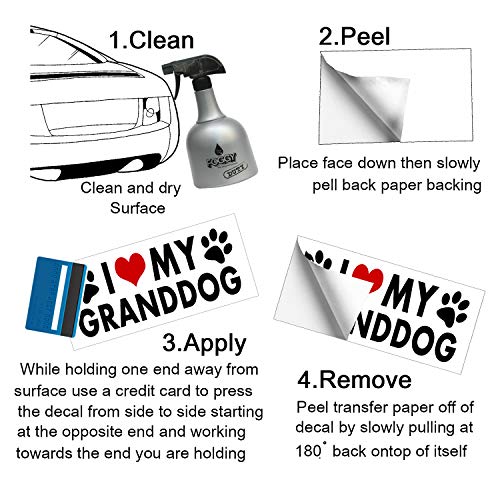 I Love My Granddog Sticker - Durable Waterproof Dog Lover Decal