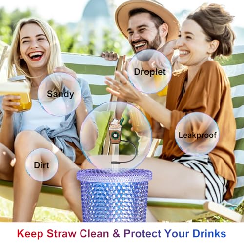 Straw Cover for 7-8mm Straws - 7 Unique Designs - 8mm