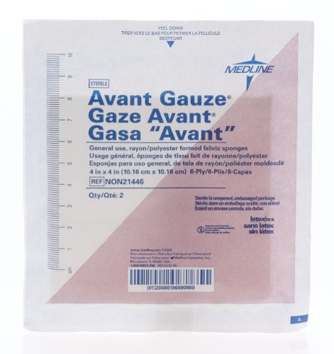 Sterile Non-Woven Gauze Sponges - Lintless, Absorbent, 4x4 inches, 50 Count