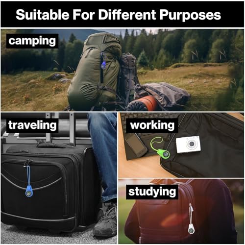 Mini Compass Keychain Set - Multicolor 12 Pack for Kids Hiking