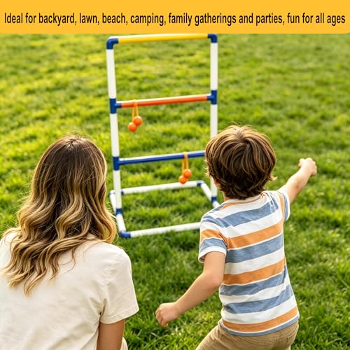 Kasteco 6 Pack Ladder Toss Balls with Storage Bag - Outdoor Lawn & Yard Game