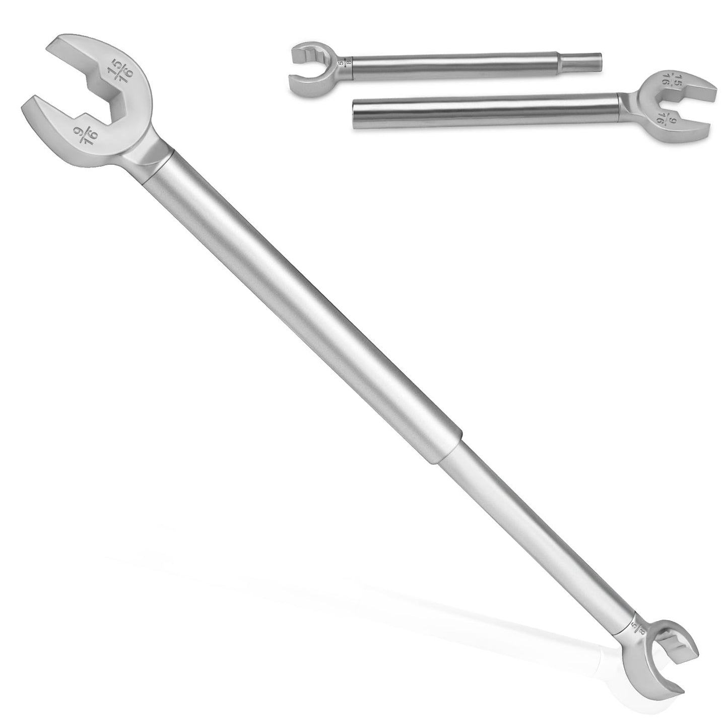 Miucoguier Plumber wrench, 2-in-1 Angle Stop Wrench for Angle Stops, Straight Stops, and Compression Couplings,Plumbing Tools for Faucet Nuts, and Spigots