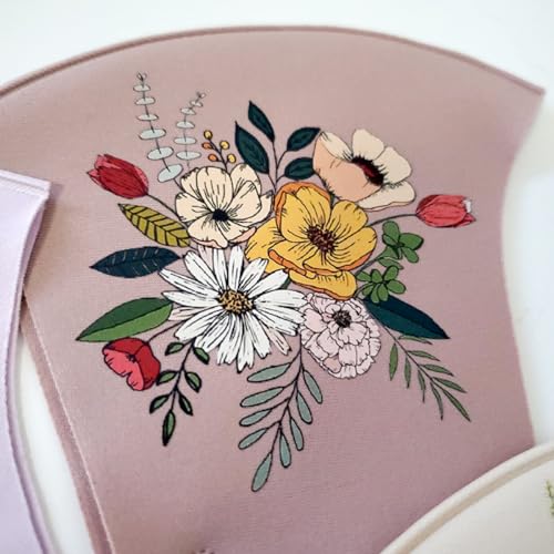 Reusable and Washable Face Masks,Adjustable Ice Silk Cloth Mask,Beautiful Flower Pattern Cloth Face Mask,Pack of 6
