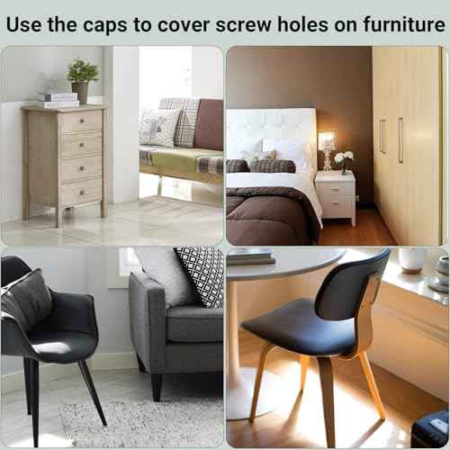 150 Pcs 3 Sizes Screw Cover Caps, Smooth Plastic Caps for Covering Screw Nail Hole, 3 Sizes (Hole Diameter 4mm, 5mm, 6mm)(Black)