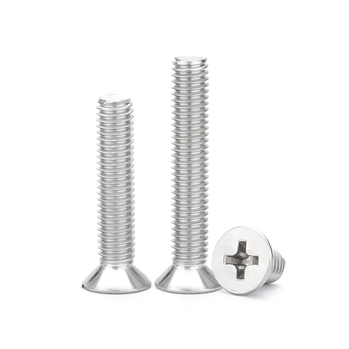 1/4-20 x 4'' (10 Pack) Flat Head Machine Screw, Phillips Drive, 304 Stainless Steel 18-8, Bright Finish, Fully Machine Thread