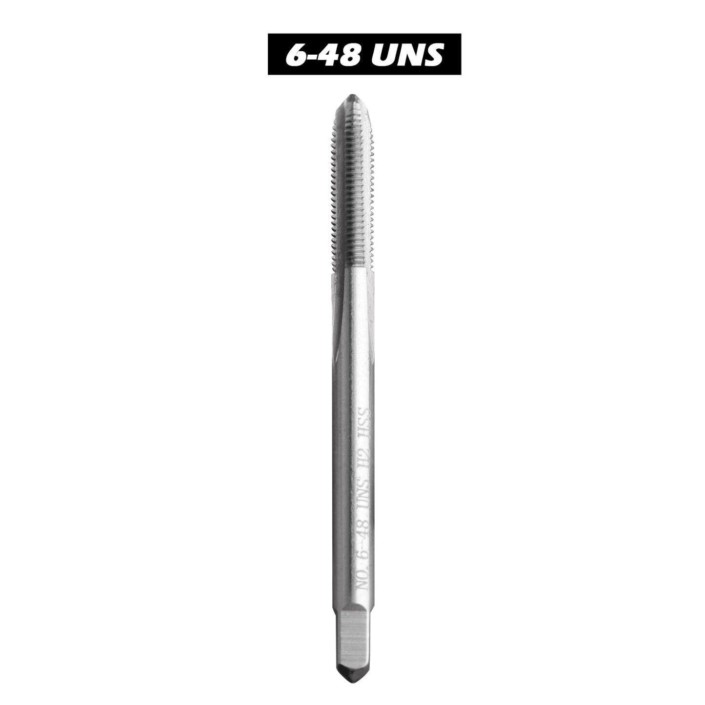 LWCUSNJ 2pcs UNS Thread Tap Right Hand, HSS UNS Straight Fluted Machine Tap (6-48 UNS)