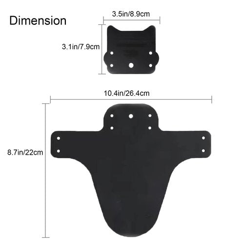 2 PCS Mountain Bike Fender Fits 26"/ 27.5"/ 29" Front and Rear Bicycle Mudguard, Mountain Bike and Fat Bike Wheel Sizes Bicycle Fender, Adjustable MTB Mudguard