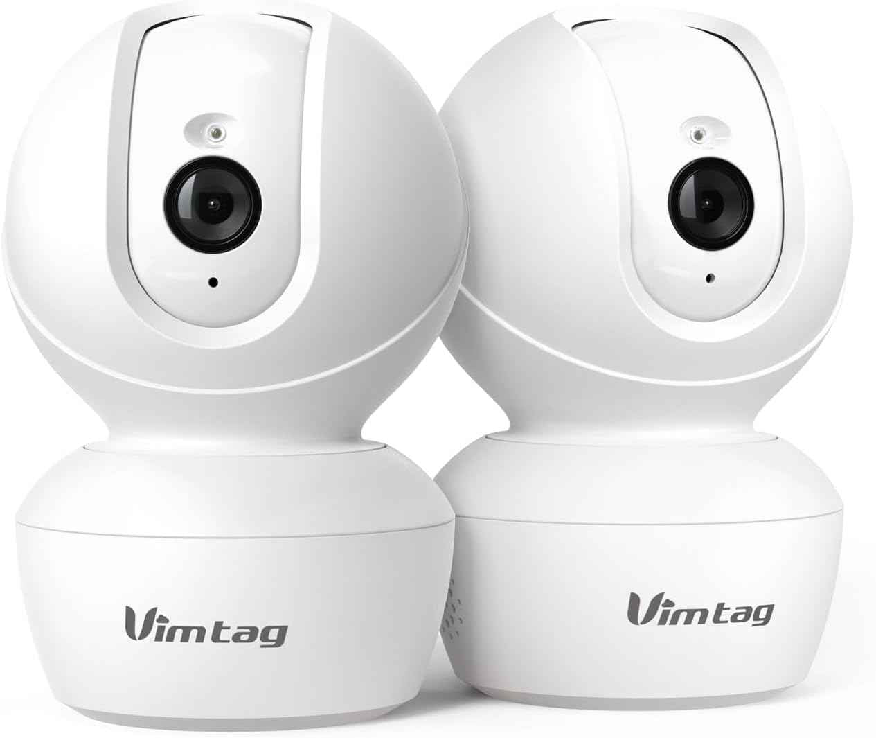 VIMTAG 2.5K Indoor Security Camera with 360° Pan & 2-Way Audio - Pet & Baby Monitor with AI Detection & Night Vision