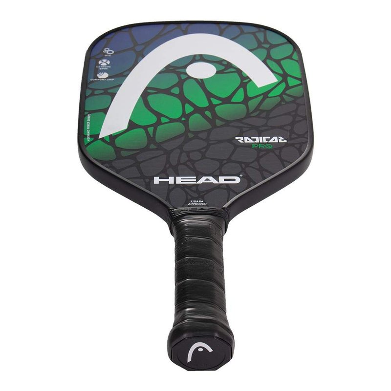 HEAD Fiberglass Pickleball Paddle - Radical Pro Textured Paddle w/Honeycomb Polymer Core & Comfort Grip (Blue/Green)