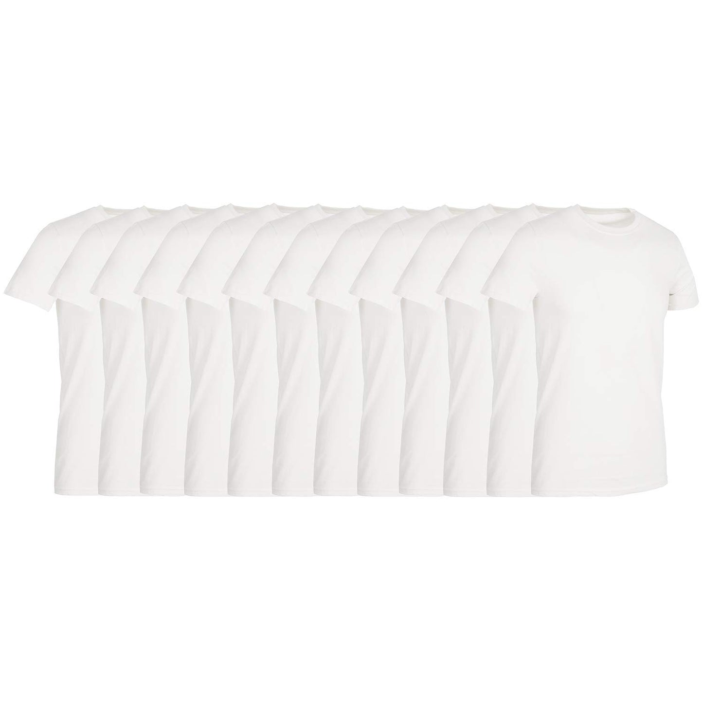 BILLIONHATS Wholesale Bulk 12 Pack Men's Cotton T-Shirt Tees, Big & Tall Plus Size Short Sleeve Lightweight T-Shirts, Size Large