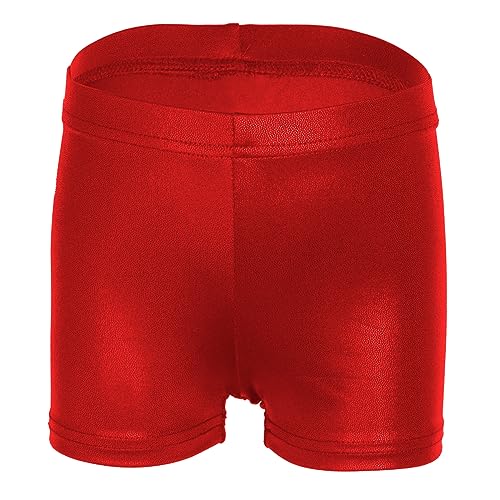 iLover Girls' Sparkle Gymnastics Shorts - Colorful Athletic Dancewear for Kids