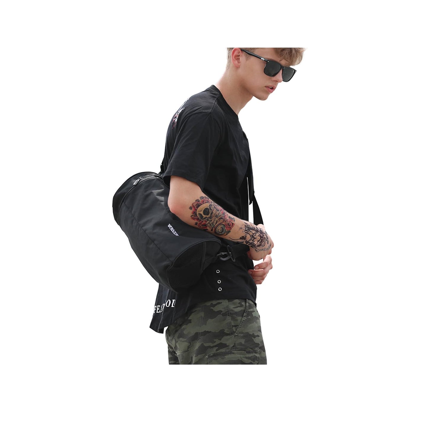 Large Sports Gym Duffel Bag for Men & Women - Travel Overnight Tote with Shoes Compartment