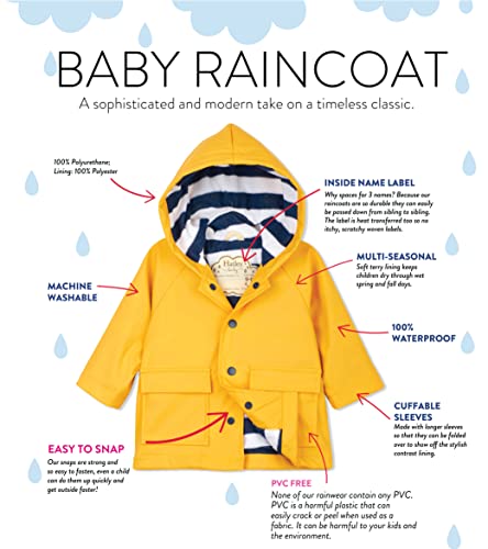 Hatley Yellow Baby Rain Jacket 18-24 Months - Waterproof Outerwear